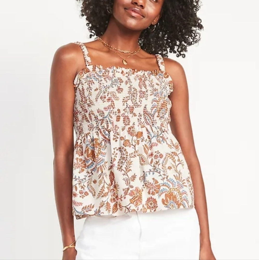 NWOT Old Navy Plus Size Boho Smoked Cami Top